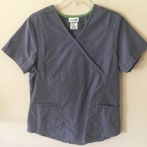 Scrub Star womens size small scrub top Condor gray